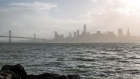 The San Francisco skyline after a rain storm in San Francisco, California, US, on Tuesday, Jan. 10, 2023. California faces more drenching rain, as concerns about drought have been replaced by fears of flooding that’s killed at least 14 people, closed highways and sent residents fleeing for their lives. Photographer: Shelby Knowles/Bloomberg