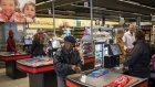 Shoppers at a supermarket in Frankfort, South Africa.
