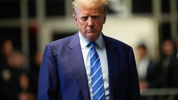 Donald Trump at Manhattan criminal court in New York, US on Tuesday. Photographer: Mary Altaffer/AP Photo/Bloomberg