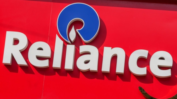 Signage for Reliance. Photographer: Dhiraj Singh/Bloomberg