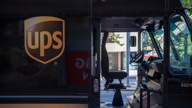 A UPS delivery truck in San Francisco. Photographer: David Paul Morris/Bloomberg