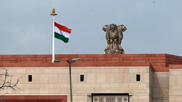 An Indian flag in New Delhi, India. Photographer: Prakash Singh/Bloomberg