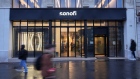 The Sanofi SA headquarters in Paris, France, on Thursday, Feb. 1, 2024. Sanofi posted fourth-quarter earnings that were just shy of estimates amid unfavorable currency movements and tepid demand for flu shots. Photographer: Nathan Laine/Bloomberg