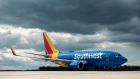 A Southwest Airlines Boeing 737-700 airplane at Baltimore-Washington Airport (BWI) in Baltimore, Maryland, US, on Friday, April 12, 2024. Southwest Airlines Co. is scheduled to release earnings figures on April 25. Photographer: Angus Mordant/Bloomberg