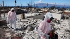 <p>Volunteers search for family items destroyed in the wildfires in Lahaina, Hawaii.</p>