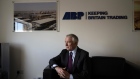 Simon Bird in ABP offices at Immingham Port. Photographer: Mary Turner/Bloomberg