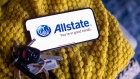The Allstate logo on a smartphone arranged in Hastings-on-Hudson, New York, US, on Monday, July 31, 2023. Allstate Corp. released earnings figures on August 1. Photographer: Tiffany Hagler-Geard/Bloomberg
