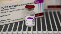 A vial of AstraZeneca’s Covid-19 vaccine.