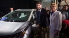 PM Justin Trudeau and Ontario Premier Kathleen Wynne at GM