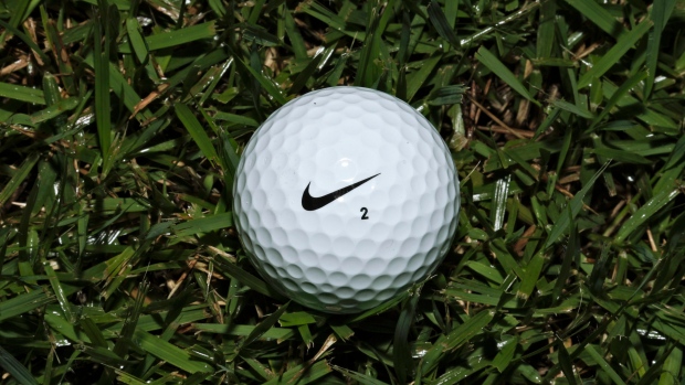 A Nike One golf ball is seen Friday, June 21, 2013, in Tampa, Fla.
