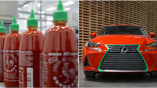 Sriracha Rooster Sauce and the Lexus Sriracha IS concept car