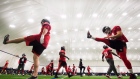 Calgary Stampeders practice ahead of the 104th Grey Cup against the Ottawa Redblacks