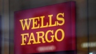 A Wells Fargo logo is seen in New York City