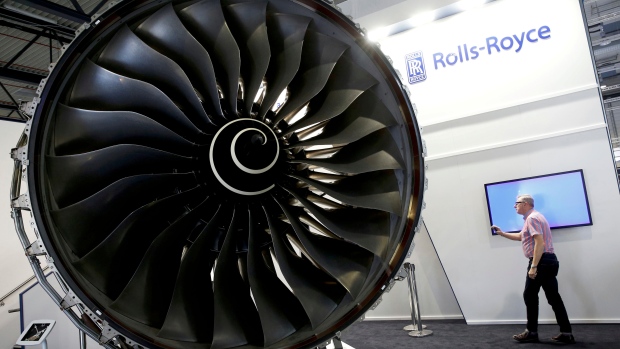 A Rolls-Royce Trent XWB aircraft engine