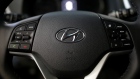 The logo of Hyundai Motor is seen on a steering wheel at its dealership in Seoul, South Korea.