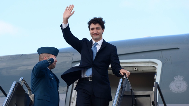 Prime Minister Justin Trudeau arrives in Washington for his first meeting with President Trump.