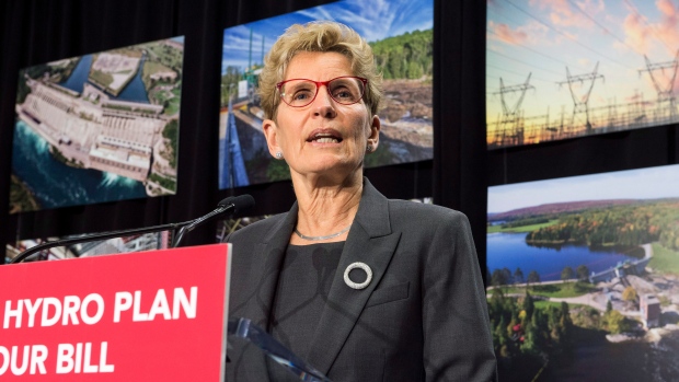 Ontario Premier Kathleen Wynne speaks during a press conference in Toronto on Thursday, March 2