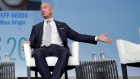 Jeff Bezos, founder of Blue Origin and CEO of Amazon, speaks in 2017