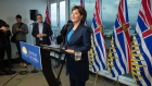 Christy Clark speaks during a news conference in Vancouver, B.C., on Tuesday May 30, 2017.
