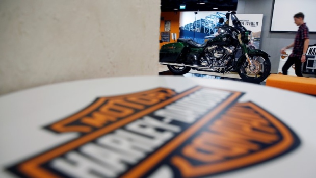 A Harley-Davidson bike is displayed in their head office in Singapore October 13, 2016. 