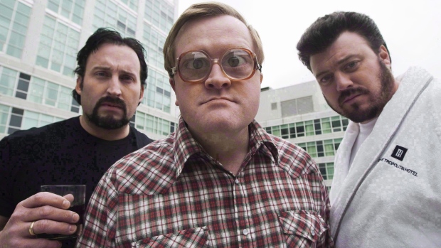 John Paul Tremblay, as Julian, left, Mike Smith, as Bubbles, centre, and Robb Wells, as Ricky, right