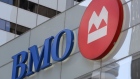 The logo of the Bank of Montreal (BMO) is seen on their flagship location on Bay Street in Toronto