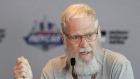 David Letterman speaks during a news conference at the Indianapolis Motor Speedway in Indianapolis