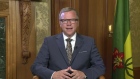Saskatchewan Premier Brad Wall as he speaks with BNN on the day of his retirement announcement
