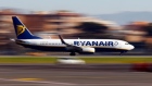 A Ryanair aircraft lands at Ciampino Airport in Rome, Italy December 24, 2016