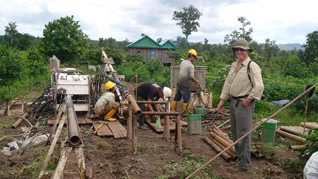 Angkor VP of Exploration Dennis Ouellette supervises the company’s ambitious drilling program