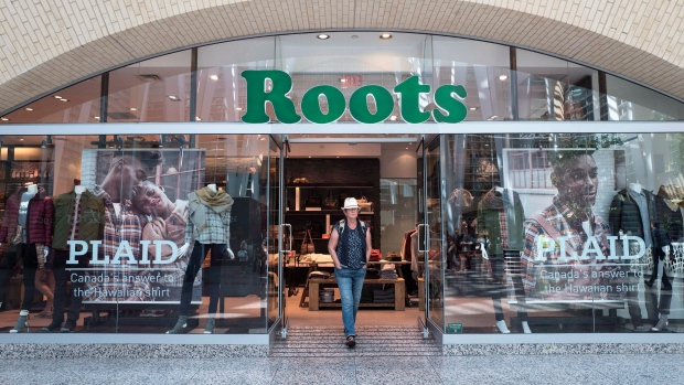 The storefront of a Roots location in Toronto is pictured on Thursday, September 14 , 2017