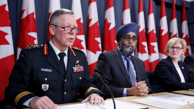 Canada's Chief of the Defence Staff General Jonathan Vance speaks during a news conference