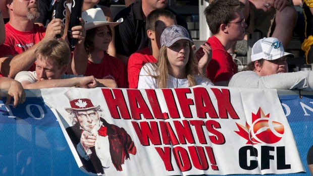 Halifaxl fans show their support for an East Coast franchise