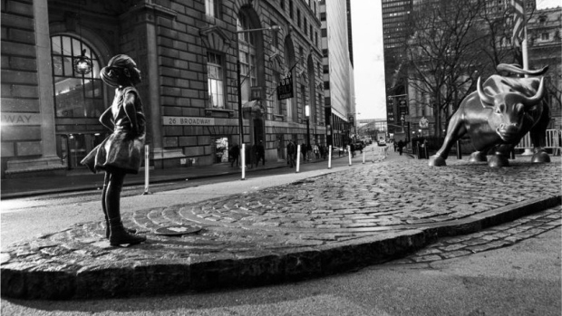 Fearless Girl statue in New York City