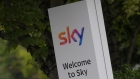 The Sky logo is seen outside of an entrance to offices and studios in west London, Britain June 29, 