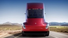 Tesla's electric semitractor-trailer unveiled on Thursday, Nov. 16, 2017.  