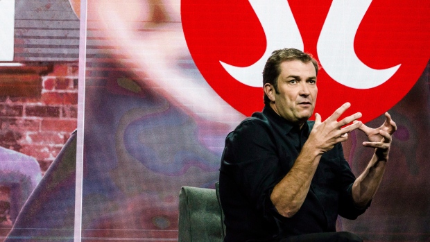Laurent Potdevin, CEO of Lululemon, addressed a full audience at the Gateway Conference, in Toronto 